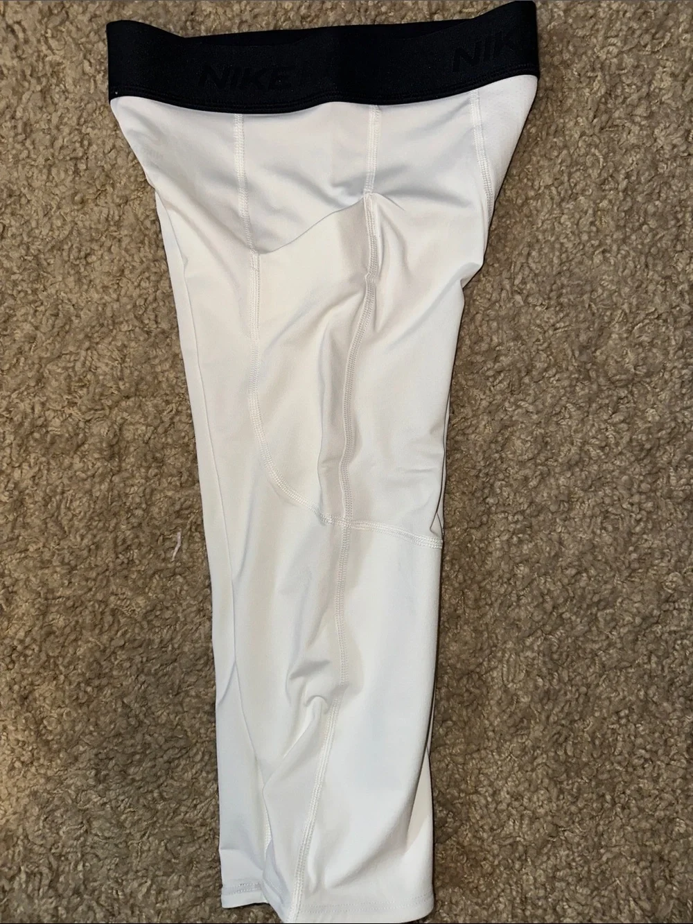 NWT Nike Pro Big Kids’ Dri-Fit 3/4-Length Tight Fit White and Black Tights (M)